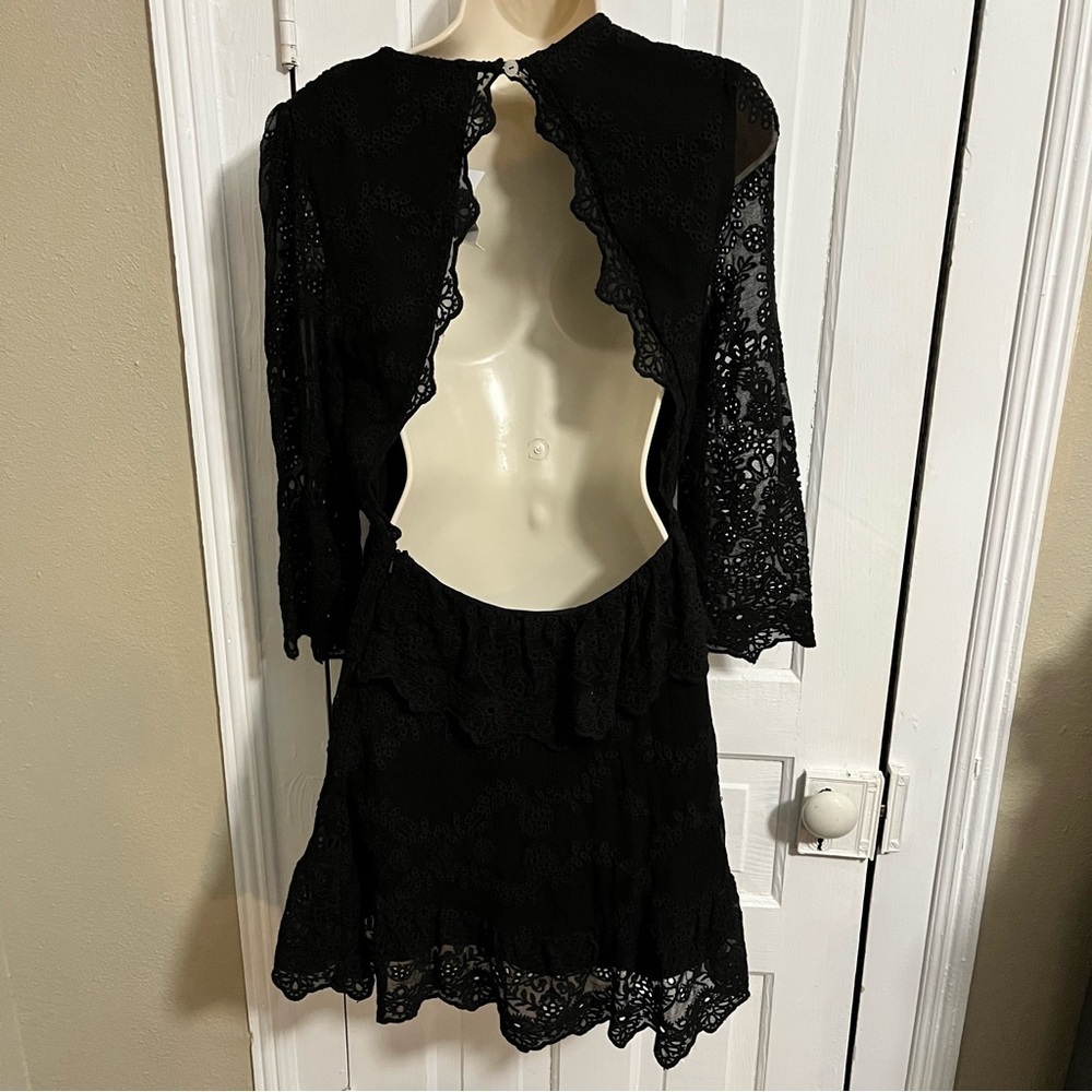 Jen’s Pirate Booty Magdalena Valley Eyelet Dress Black XS R1 - Picture 2 of 7